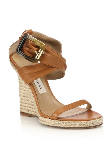 burberry brown wedges|Burberry wedges summer sandals.